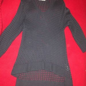 Navy blue knit tunic